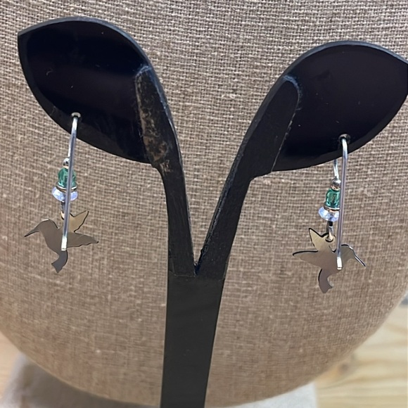 Beaded Hummingbird Dangles by Sienna Sky Earrings ❄️ - Picture 4 of 4